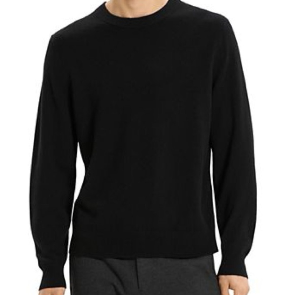 BLOOMINGDALES Men's Black 100% Merino Wool Sweater